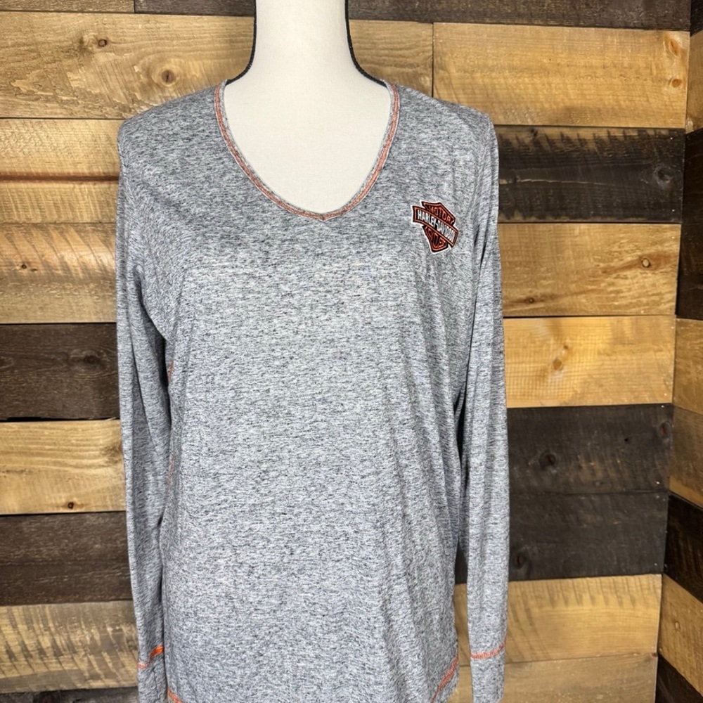Harley-Davidson Gray V-Neck Sweater